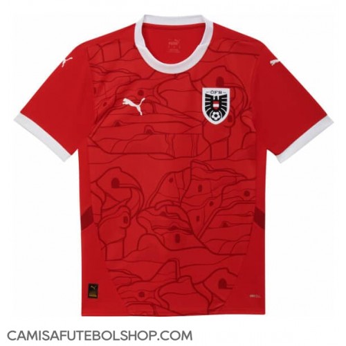 Camisa de time de futebol Áustria Replicas 1º Equipamento Europeu 2024 Manga Curta